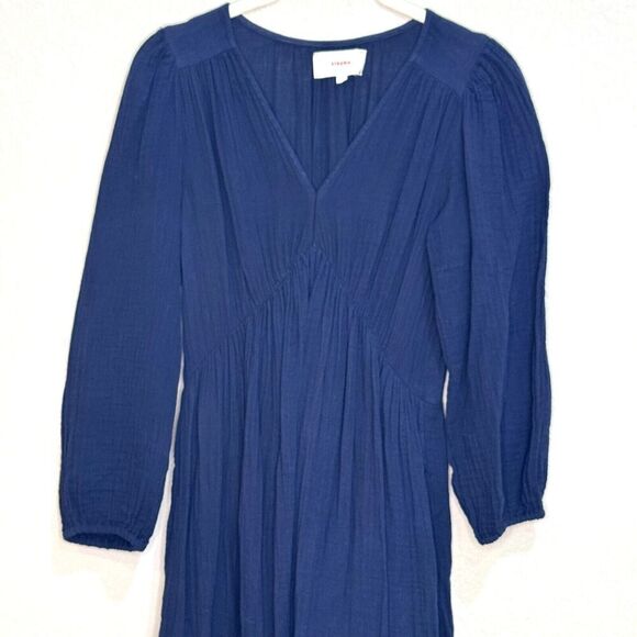Xirena Blue 100% Cotton Gia Midi Dress Size XS $297 - Picture 3 of 9